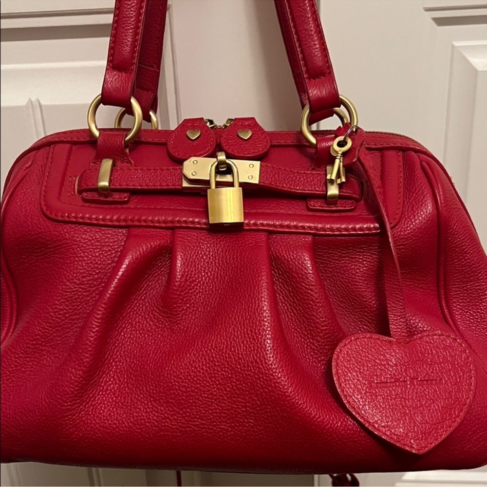 Samantha Thavasa Red Leather Handbag - Picture 1 of 8